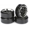 Wheel Set Drift LP " Comb / Profile C" black/chrome 1:10 (4 pcs)