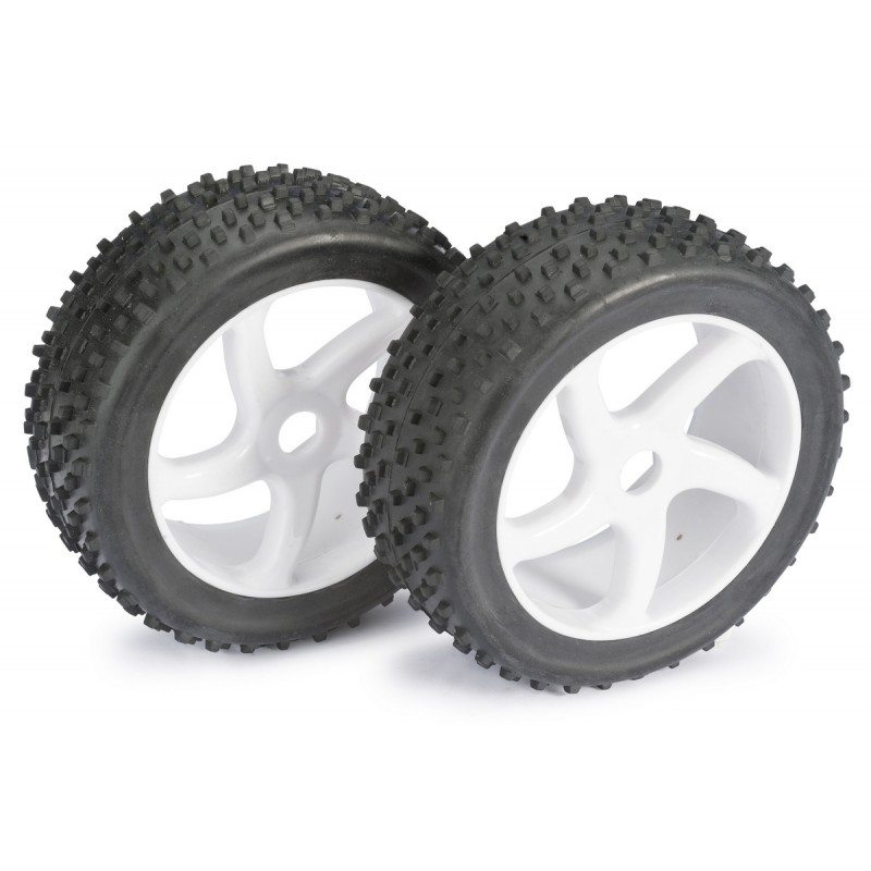 Wheel Set Buggy "5 Spoke / Dirt" white 1:8 (2 pcs)