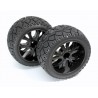 Wheel Set Buggy / Truggy"Street" black 1:10 (2)