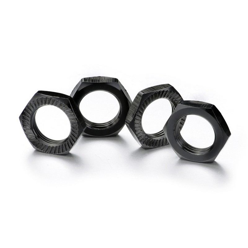 Hex locknut 17mm black (4)