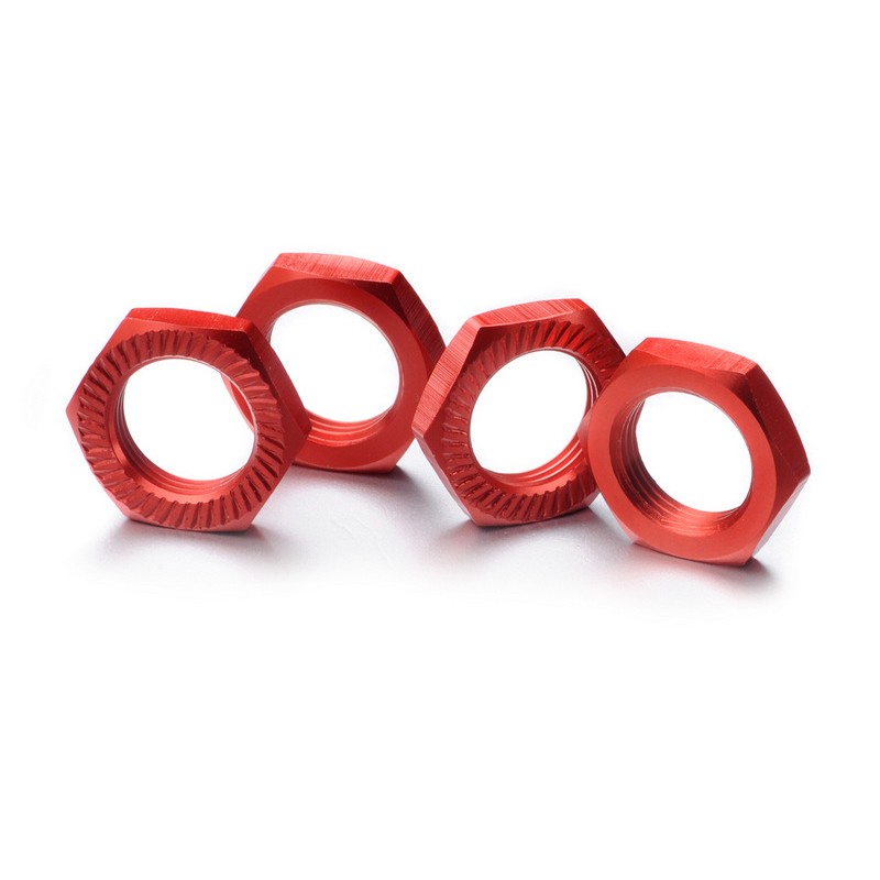 Hex locknut 17mm red (4)