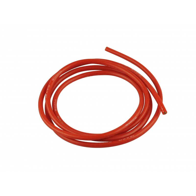 Silikonkabel 2,5mm² x 1.000mm röd