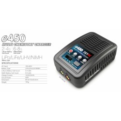 SkyRC e450 Laddare LiPo/LiFe/LiHV 2-4S,NiMH 6-8 50W 240VAC
